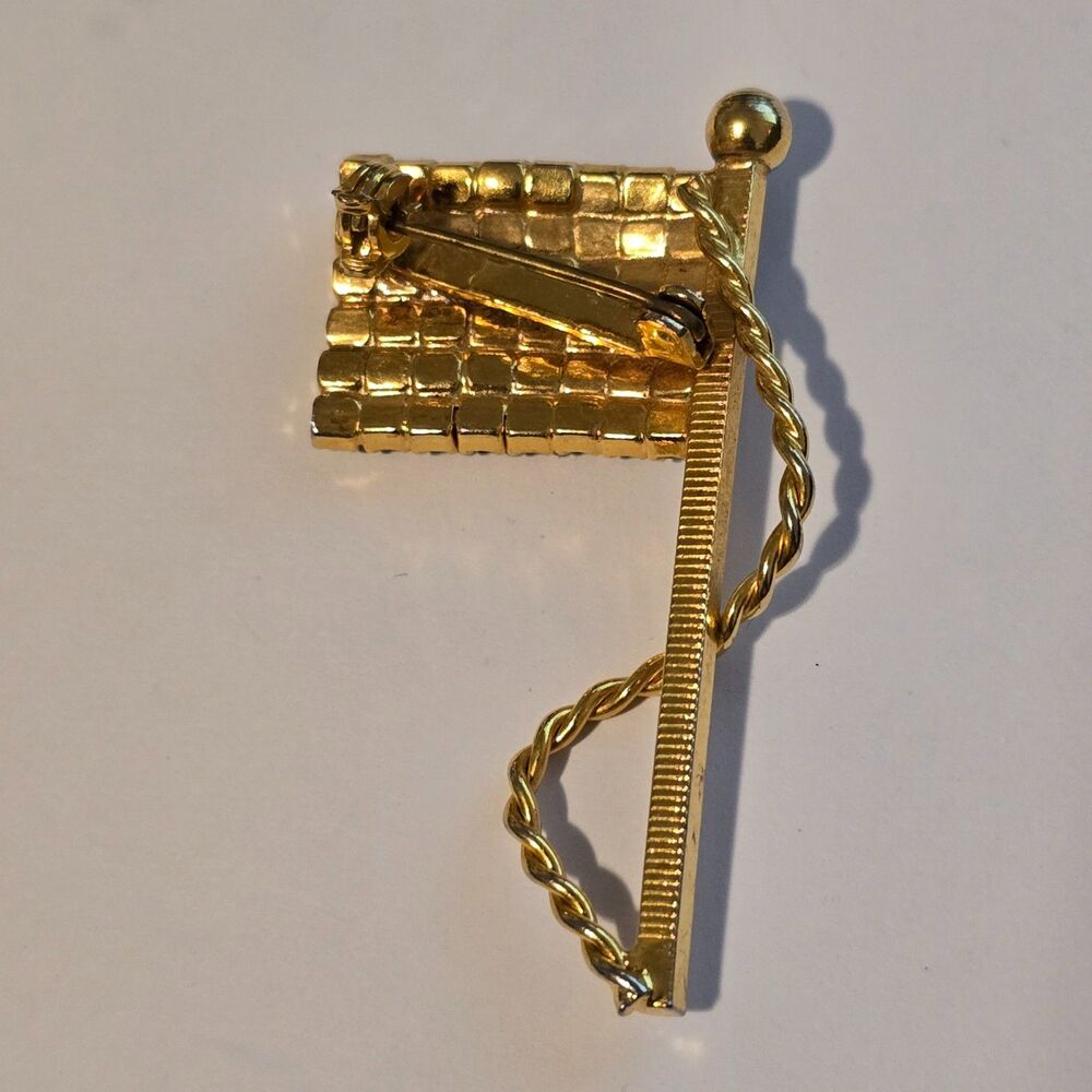 American Flag Rhinestone Brooch - Picture 7 of 7